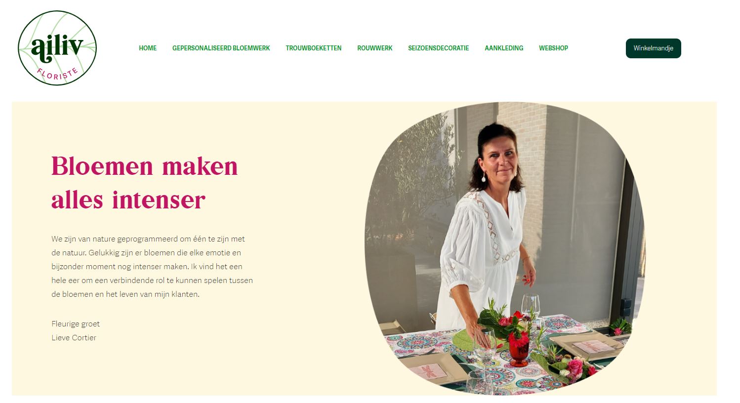 afbeelding van website Arne Quinze